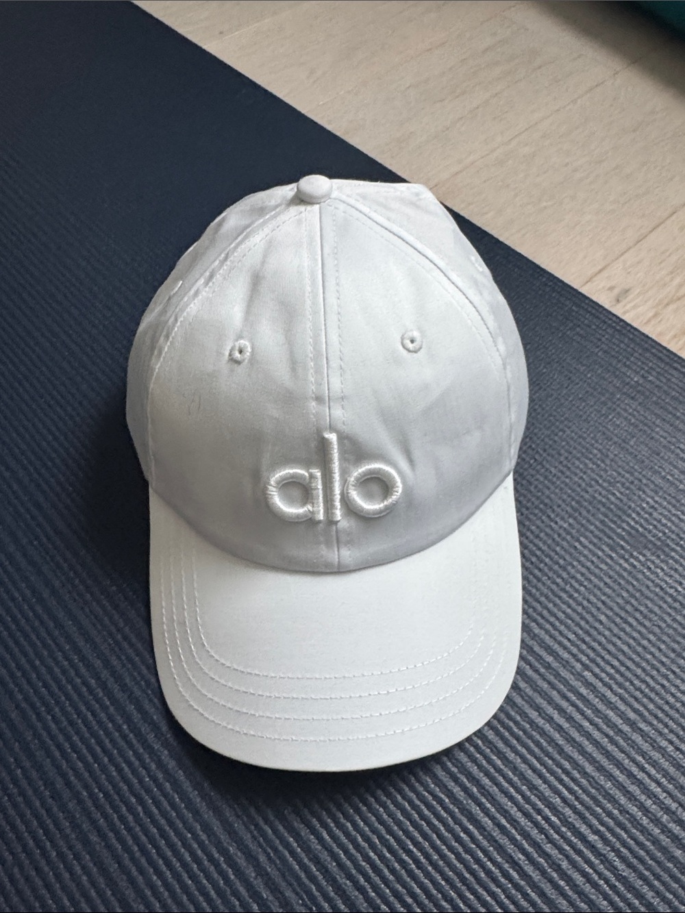 ALO Yoga White Embroidered Logo Baseball Cap